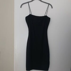 LOVE TREE NWT BLACK RIBBED FORM FITTING DRESS SIZE LARGE